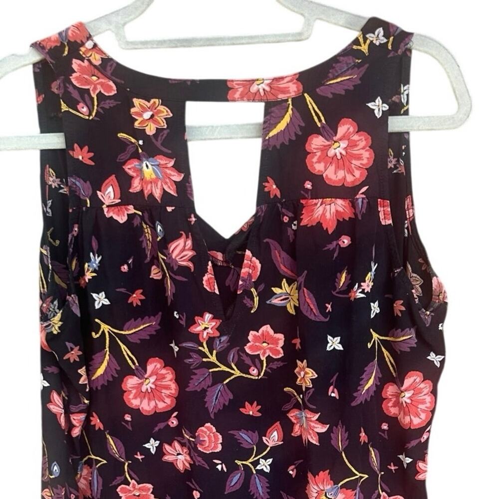 Old Navy Floral Tank Dress Womens Large Black Pink Sleeveless Shift Boho Casual - Picture 3 of 4